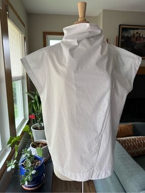 Banana Republic cotton poplin cowl neck tunic
